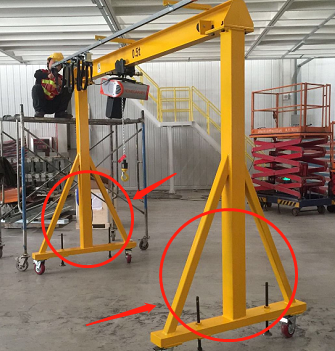 小型龍門吊的整體結構